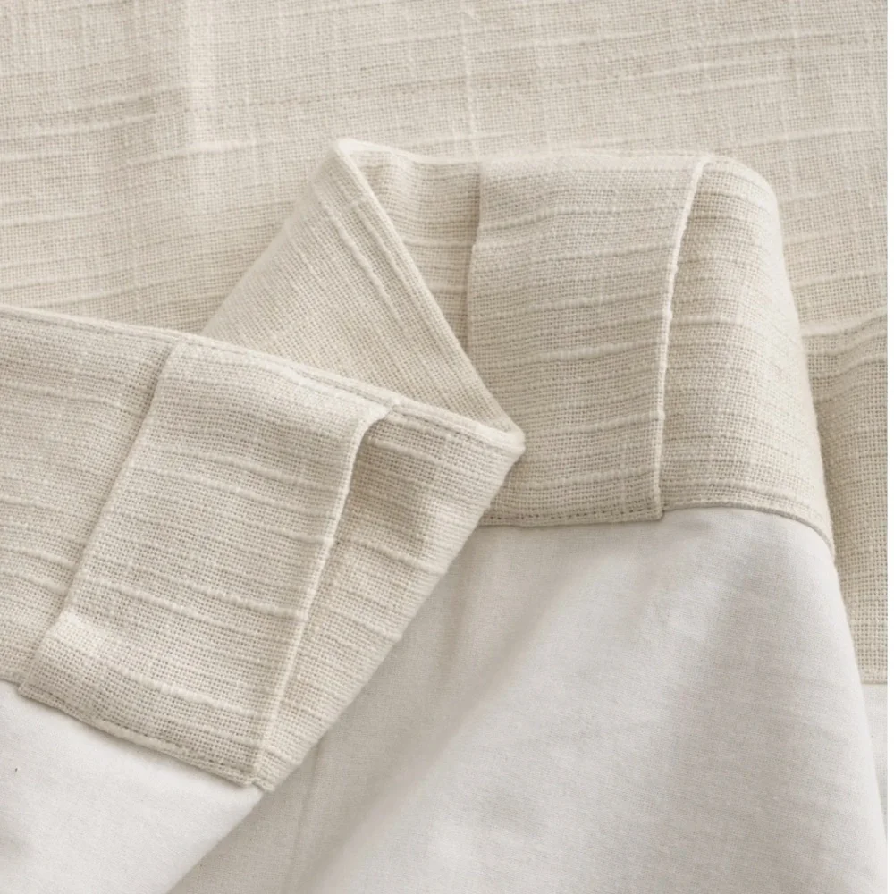 NWOT QUINCE 48x96 Cotton Slub Curtain Natural 8358